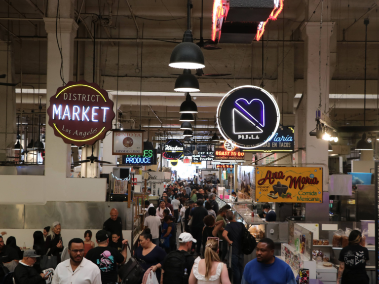 bustling Grand Central Market in Downtown Los Angeles